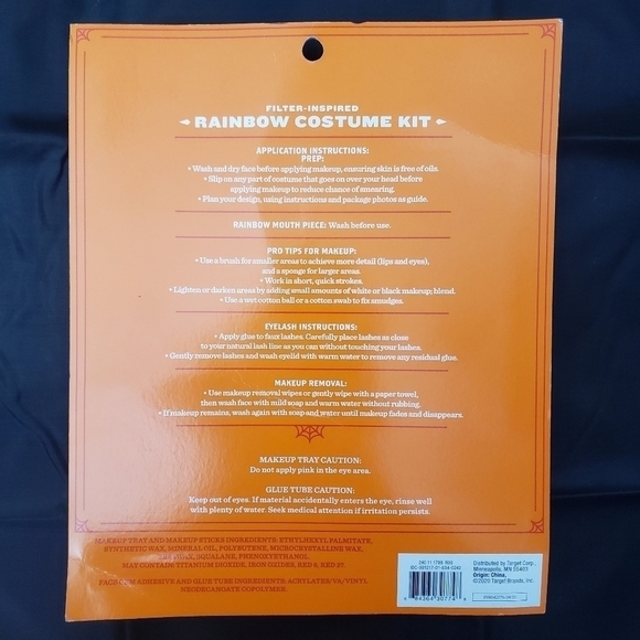 NWT Rainbow Costume Kit Filter Inspired Snap Chat - Picture 3 of 4